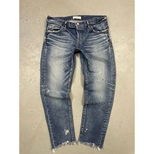 Moussy vintage‎ tapered faded distressed denim jeans Japanese